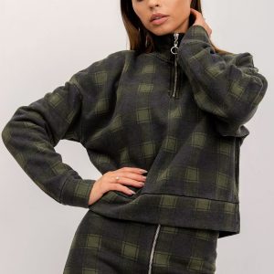 BSL Khaki Plaid Sweatshirt