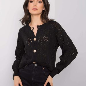 Black button-down sweater Sierra OCH BELLA