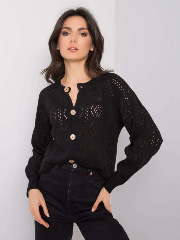 Black button-down sweater Sierra OCH BELLA