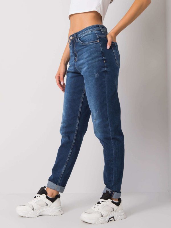 Dark blue straight cut jeans Fiora SUBLEVEL