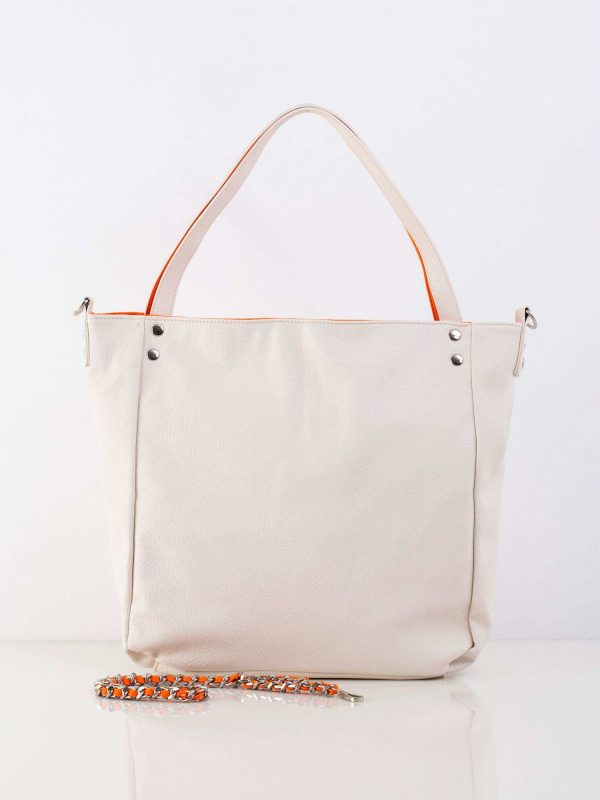 White Large Shoulder Bag