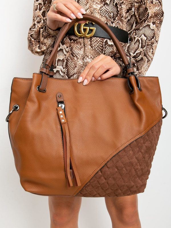 Brown quilting bag