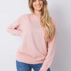 Dirty pink sweatshirt with Darla applique