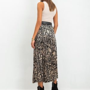 RUE PARIS Black-ecru skirt Mindy