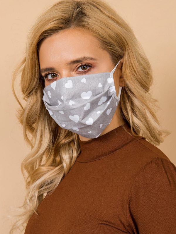 Grey Cotton Protective Mask