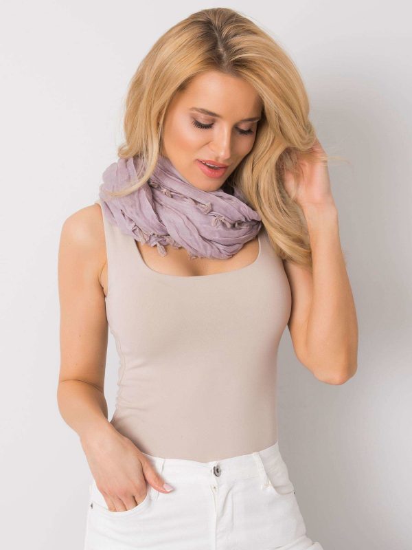 Light purple scarf with fringes