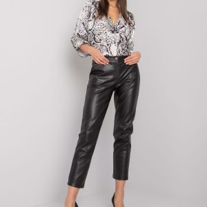 Black Benny Imitation Leather Pants