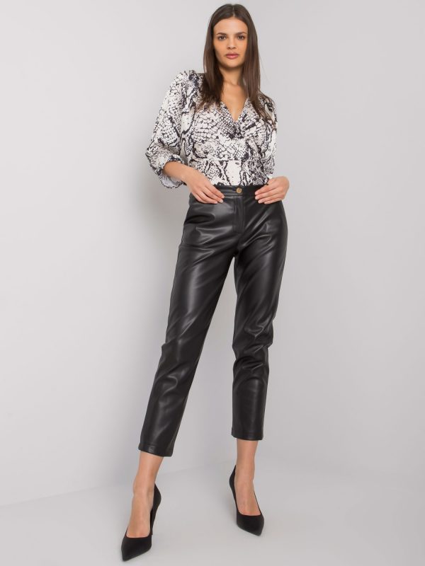 Black Benny Imitation Leather Pants