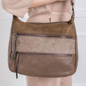 Brown eco-leather handbag