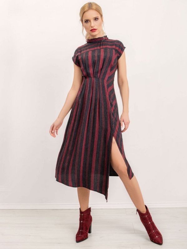 BSL Burgundy and black dress