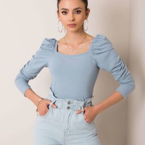 Grey-blue blouse Estelle RUE PARIS