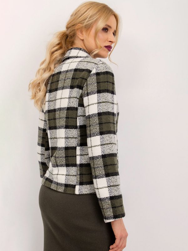 BSL Khaki-White Plaid Blazer