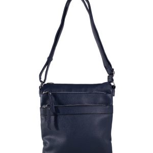 Dark Blue Eco Leather Shoulder Bag