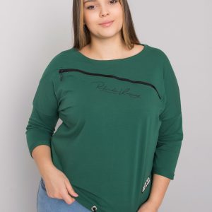 Dark green plus size blouse Nova