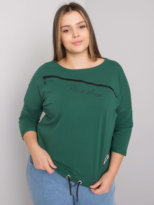 Dark green plus size blouse Nova