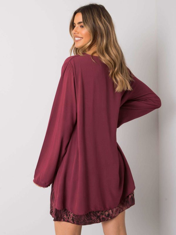 Burgundy loose dress Gracilyn