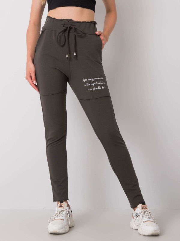 Dark khaki sweatpants by Jennifer