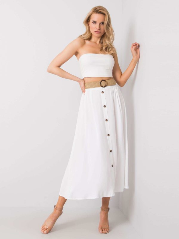 Yamina White Skirt