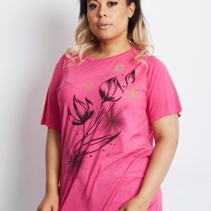 Fuchsia T-shirt plus size Namasake