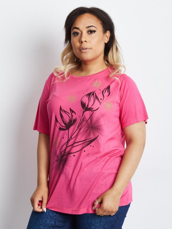 Fuchsia T-shirt plus size Namasake