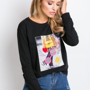 Black Fancy Sweatshirt