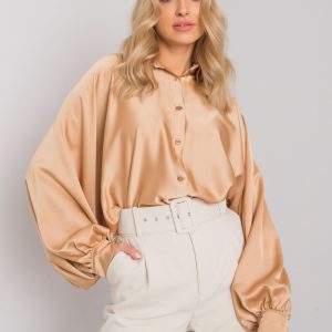 Camel shirt with wide sleeves Cristina