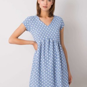 Blue dress with dots Sariah RUE PARIS