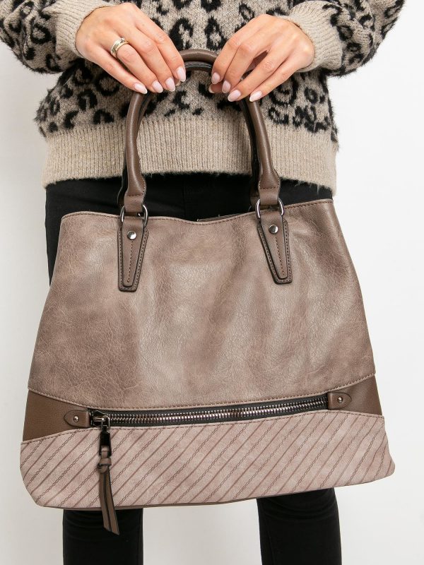 Dark Beige City Handbag