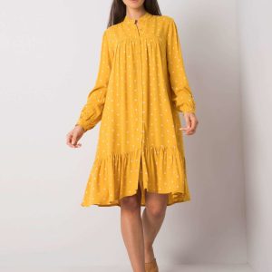 Yellow polka dot dress Hevy