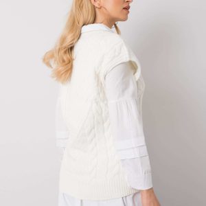 Ellianna White Knitted Vest