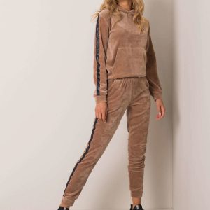 Dark beige velour set Marceline RUE PARIS