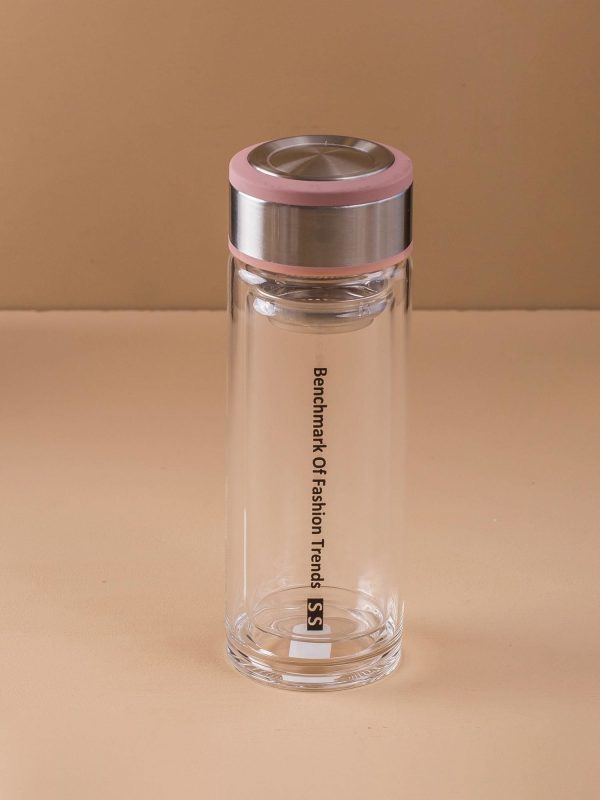 Dirty pink glass thermos