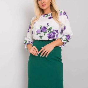 Delly Dark Green Plus Size Pencil Skirt