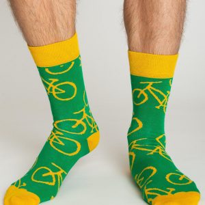 Men's Green Cotton Socks