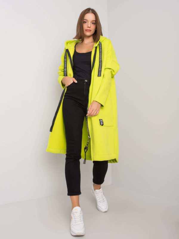 Elvina lime long hoodie