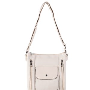 Light Beige Women's Eco Leather Shoulder Bag