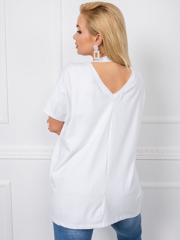 White plus size blouse Jelissa