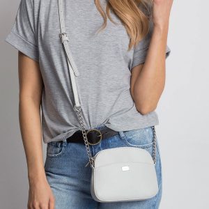 Small light gray handbag