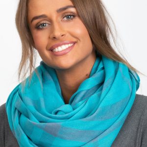 Turquoise plaid wrap