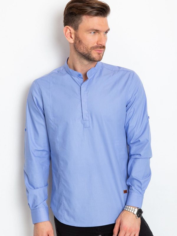 Men's Blue Shirt Lifestyle