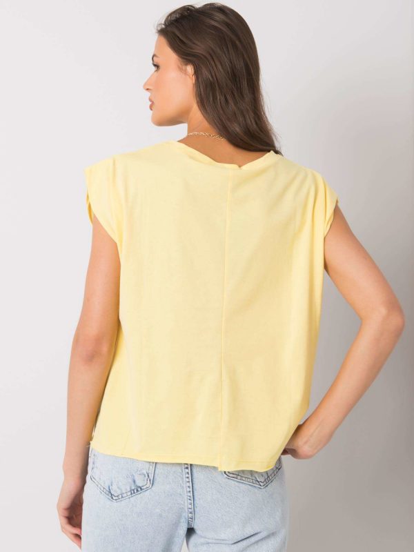 Yellow T-shirt with Malibu print