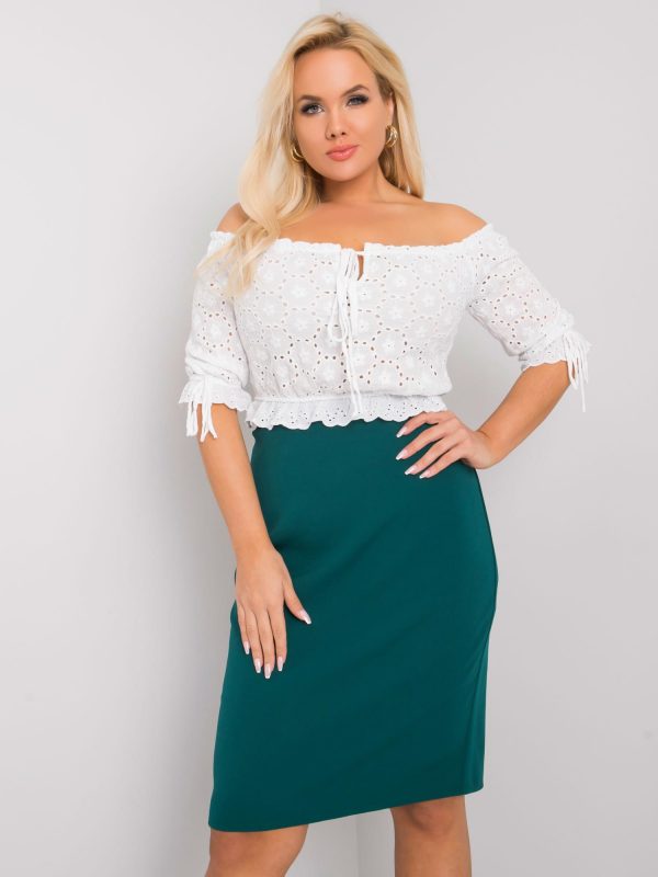 Dark Green Sally Plus Size Pencil Skirt