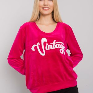 Fuchsia velour sweatshirt Cristobel