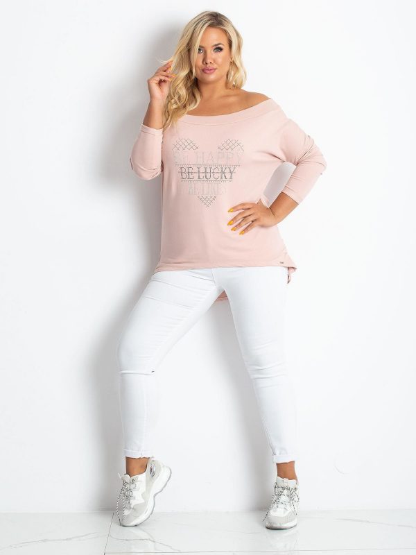 Pale Pink Plus Size Hoodie Association