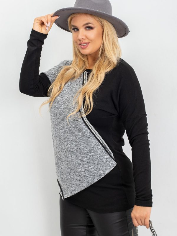 Grey plus size blouse Morgan