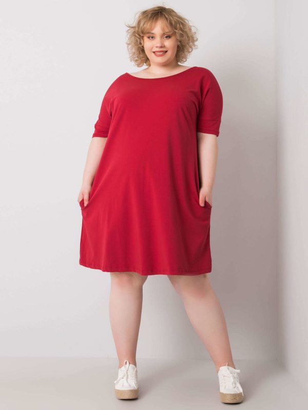 Burgundy Bellamy Plus Size Dress