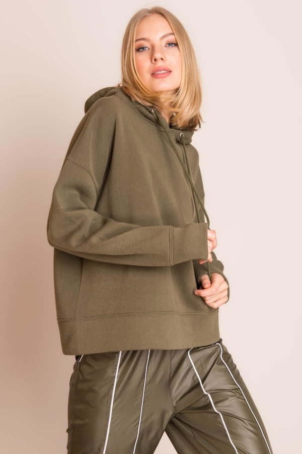 Khaki sweatshirt for women BSL