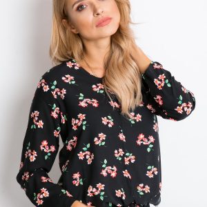 RUE PARIS Black Blouse Fireside