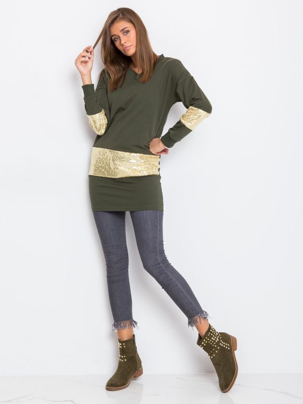 Khaki tunic Sequin