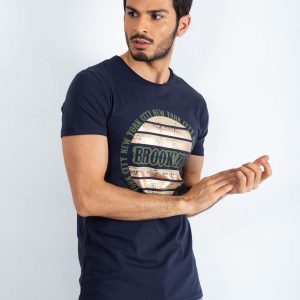 Navy blue men's t-shirt Brooklyn